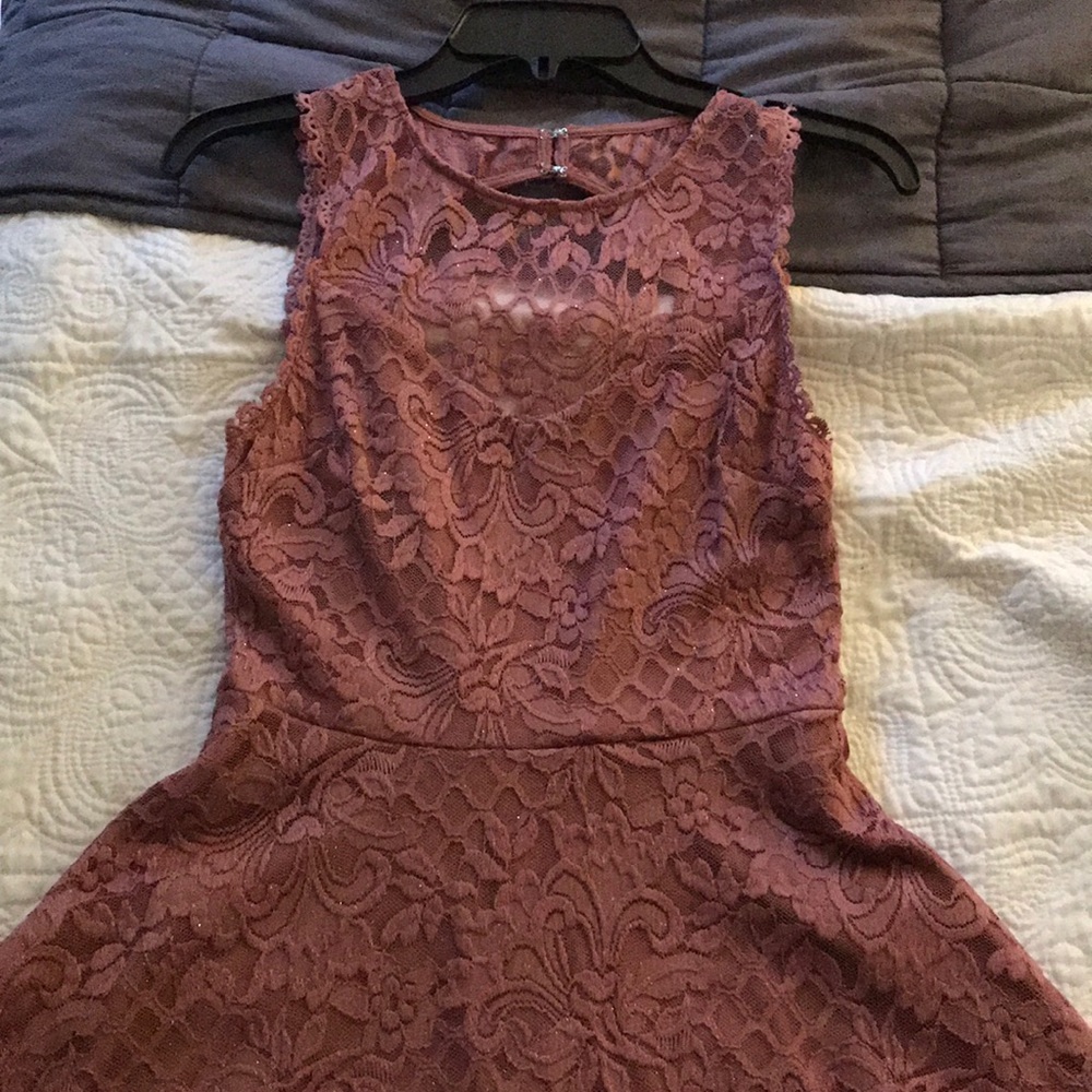 Lacy pink dress from Macy’s